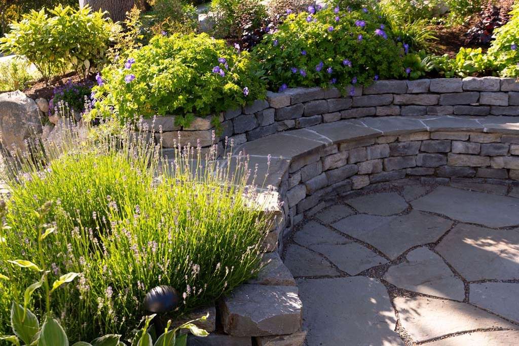 Natural stone landscaping by Craine Projects